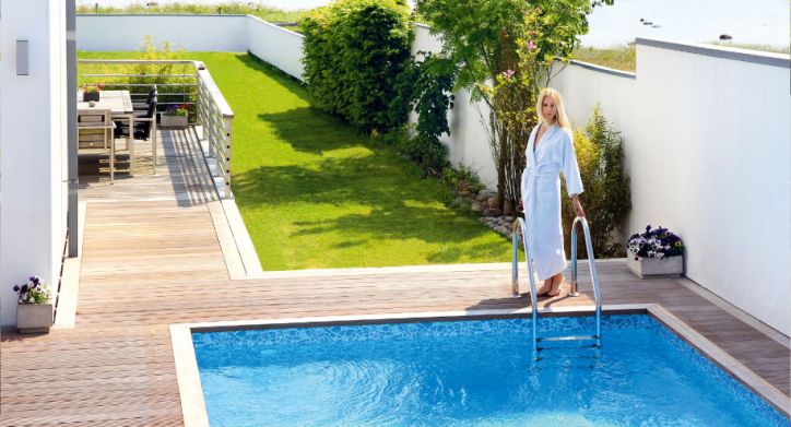 rektangulär pool med liten storlek från Poolkungen